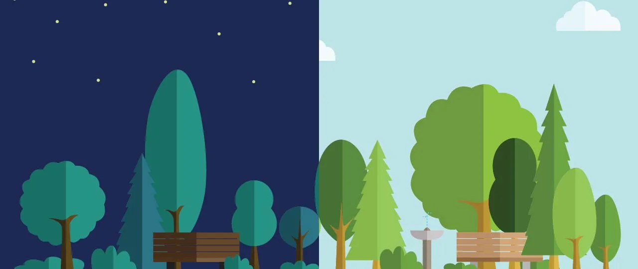 让网站根据时间自动切换配色