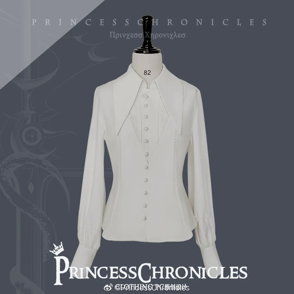 剑之初章 复古修身尖领衬衫